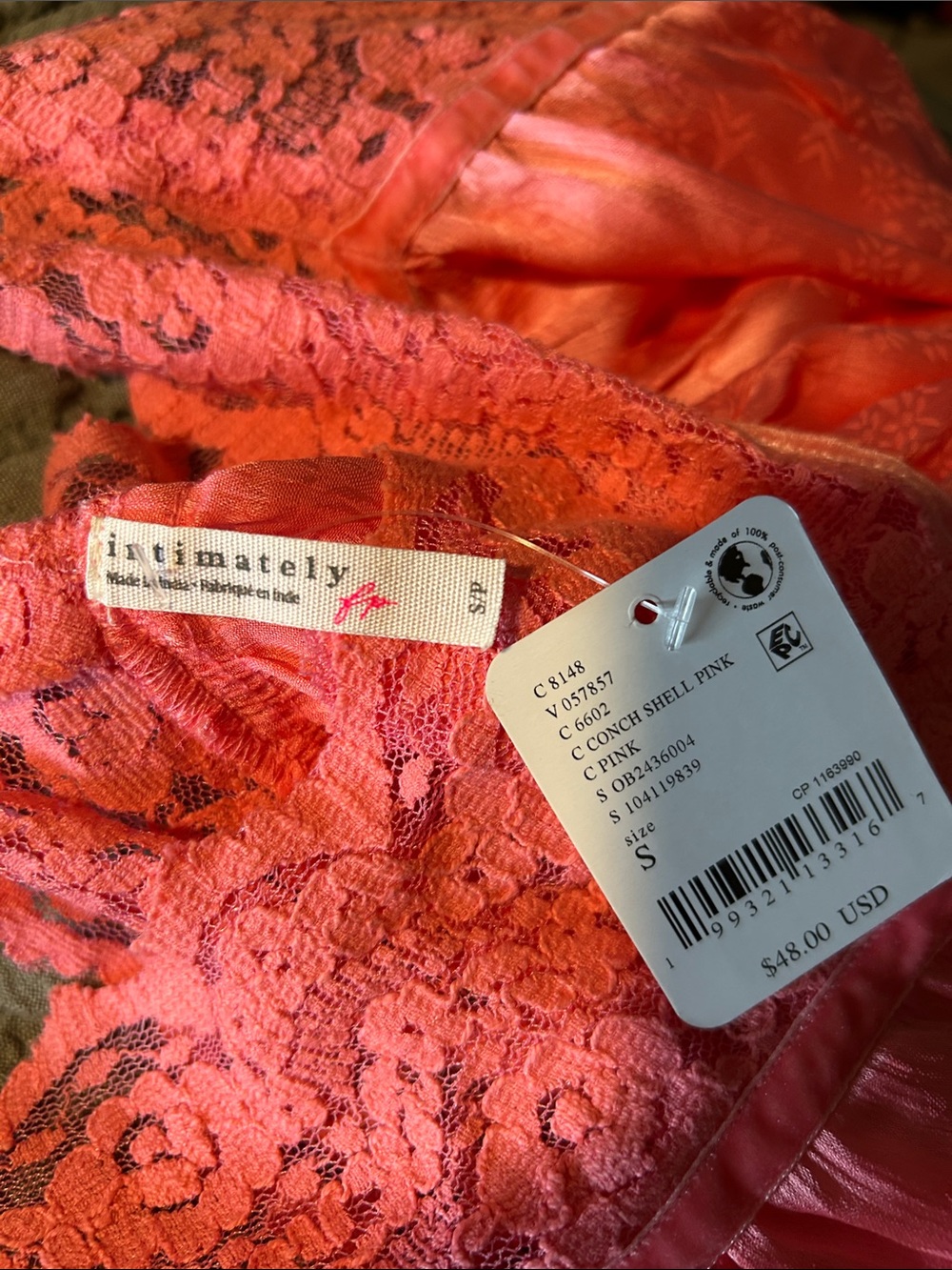 Free People Intimately Fiona Satin Cami in Conch Shell Pink - Picture 5 of 5
